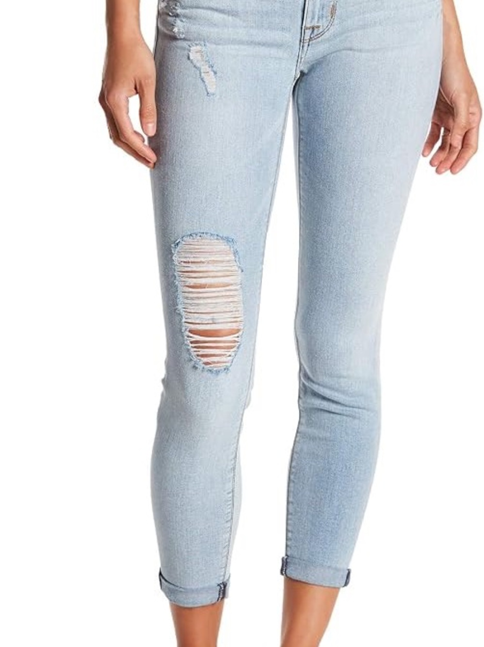 Hudson harkin crop super skinny cuff jeans